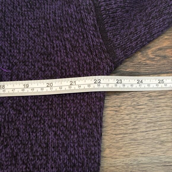 Vintage Mens Legendary I.O.U. Purple & Black Mock Neck Academia Sweater Size MED - Picture 7 of 9